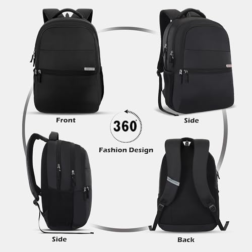 Lavie Sport 47cm Osprey 28 Litres Laptop Backpack For Men & Women | Business Laptop Bag | Upto 15.6" Notebook/Macbook Compatible (Black) - Image 6