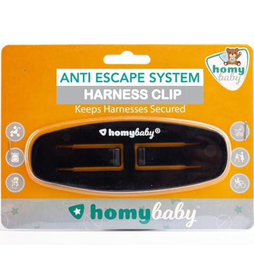 HOMYBABY® Chest Clip Bébé – Clip Anti-Évasion pour Harnais – Empêch l'Enfant de Sortir les Bras – Boucle pour Harnais Chaise Haute et Poussette