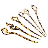 OSALADI Palillos Chinos Cabello Vintage 6 Piezas, Accesorios para Moños de Tortuga, Palitos Pelo Largo para Mujeres, Uso en Bodas y Fiestas, Estilo Color Color Aleatorio Estilo Aleatorio