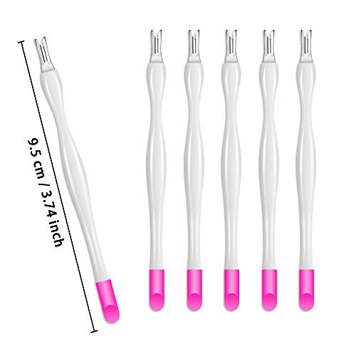 Allstarry 30 Pieces Nail Cuticle Trimmer Remover Plastic Handle Cuticle Pusher Dead Skin Cuticle Knife Nail Cleaner Removal Fork Nail Art Tools For Girls Women And Men - White #TOP3
