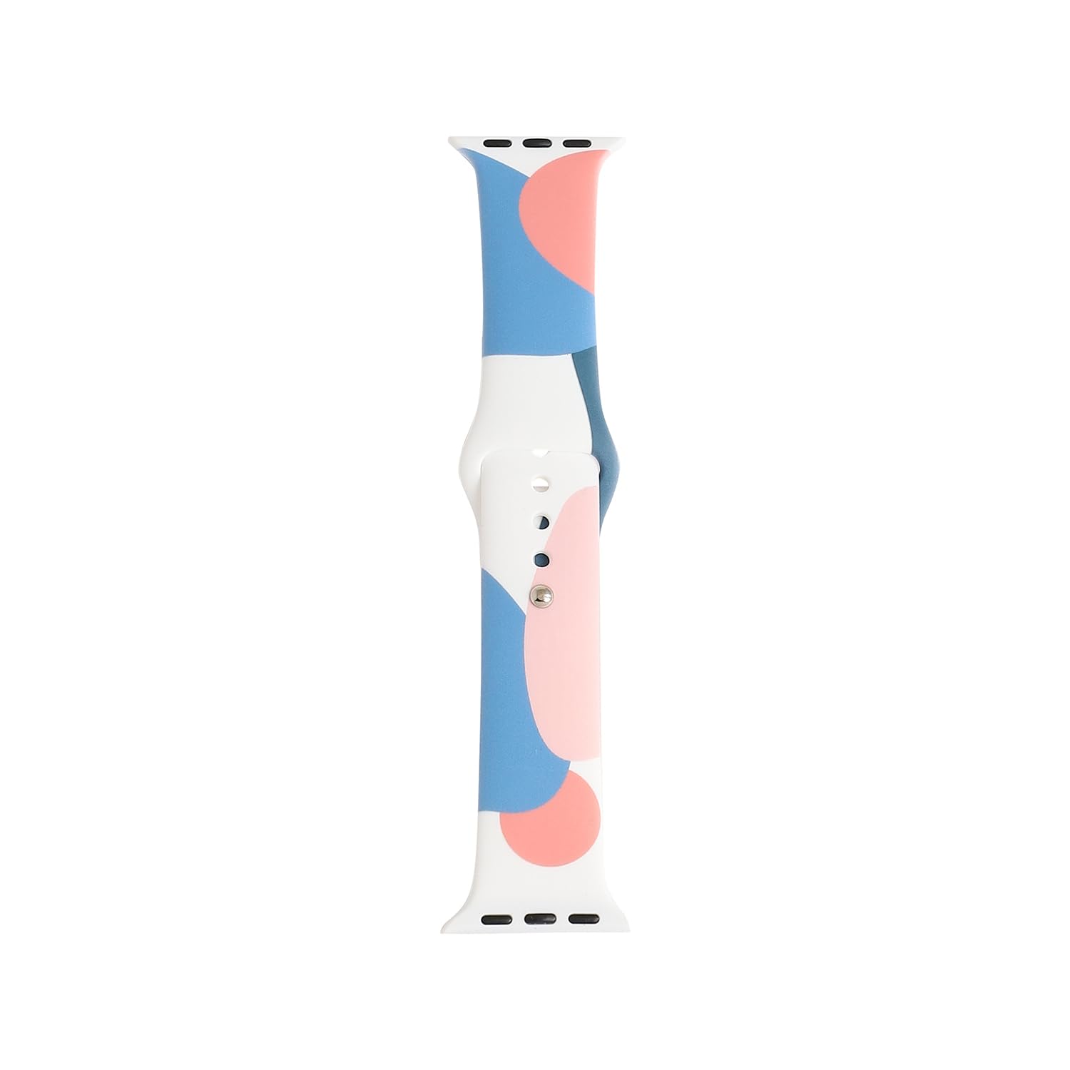 Haute Sauce Womens Abstract Silicone Watch Strap For Casual Wear | Compatible With Apple Watch | 38 mm/ 40 mm/ 41 mm |Blue & White Colour | Hidden Clasp Closure |Watch Straps For Woman & Girls (B0D3VHPDH9) Amazon Price History, Amazon Price Tracker