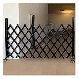 pujindu Industrielle, Ausziehbare Absperrung, Faltbares Sicherheitstor Mit Rollen, Ausziehbares Scherentor Für Den Außenbereich, Faltbares Lagertor(1.5x2m)