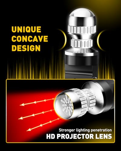 Image of AUXITO T25 3156 3157 LED Strobe Brake Lights Bulbs, Red Flashing Stop Light, Super Bright 3056 3057 3047 3155 3457 4057 4117 4157 Flashing Strobe Blinking LED Tail Light Bulbs, Pack of 2