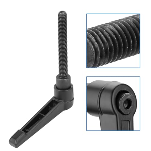 Image of 4pcs Clamping Lever Handle, M6 Stainless Steel Male Thread Adjustable Handle Machine Knobs,Black (40mm)