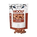 WOOLF Chunkies - Complementary Snacks for Dogs. Dog Treats with Natural Ingredients and High Meat Content, Balanced Nutrition, Free from Artificial Additives. Suitable for Puppies (Beef, 100g)