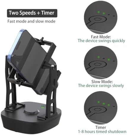 FEICHONGHO Mobile Phone Walker with Timer, Adjustable Speed, Automatic Swing Device, Simulates Human Walking, 3000-12000 Steps Per Hour, Two Swing Positions - 2