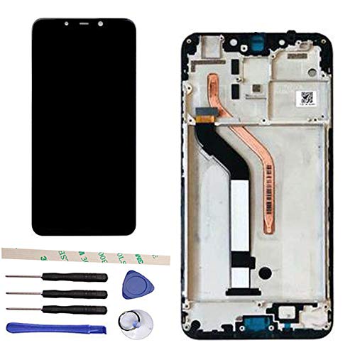 Draxlgon LCD Display Touch Screen Digitizer Assembly Replacement with Frame for Xiaomi Mi Pocophone F1 / Poco F1 M1805E10A 6.18
