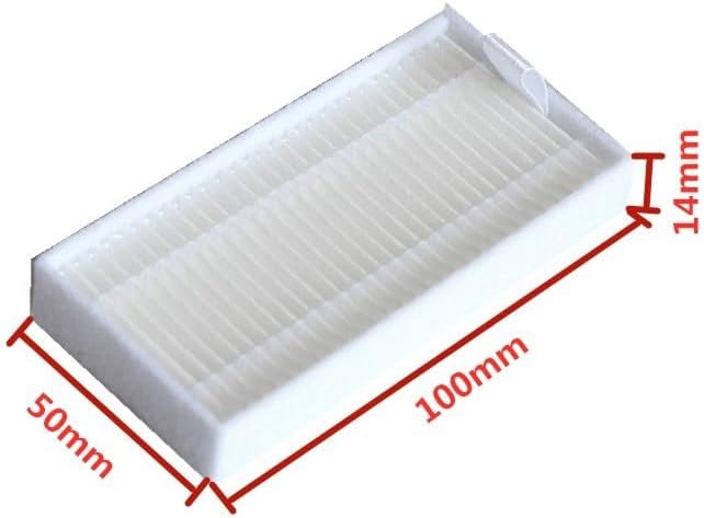 Robot vacuum cleaner spare parts 100*50*14 mm HEPA filter Compatible with proscenic Compatible with Pro-Koko Compatible with SMART 680t vacuum cleaner replacement parts(10 pcs hepa filter)