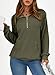 Dokotoo Womens Quarter Zip Pullover Oversized Sweatshirts Hoodies 2025 Fall Fashion Long Sleeve Sweaters Tops Shirts Outfits Clothes Green Large