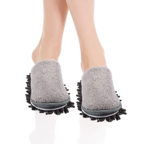 Pantuflas para limpiar pisos de microfibra súper absorbentes y cómodas de usar 7