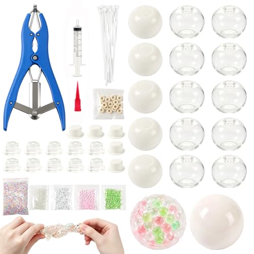 DIY Stress Ball Making Kit, 15 TPR Skins & 3.2oz