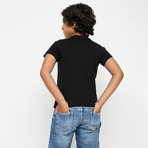 Image of Harry Potter Round Neck T-Shirt for Boys - Black (WBHPBT0009.2)
