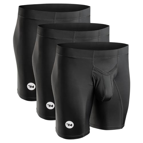 Real Men Athletic Underwear with ABCD Pouch - 1, 3 or 4 Pack with 6, 7 and 9 inch Inseam Nylon Boxer Briefs - XS to 5XL