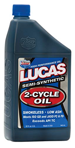 Lucas Oil 10110 Semi-Synthetic 2-Cycle Oil - 1 Quart (Pack of 6)