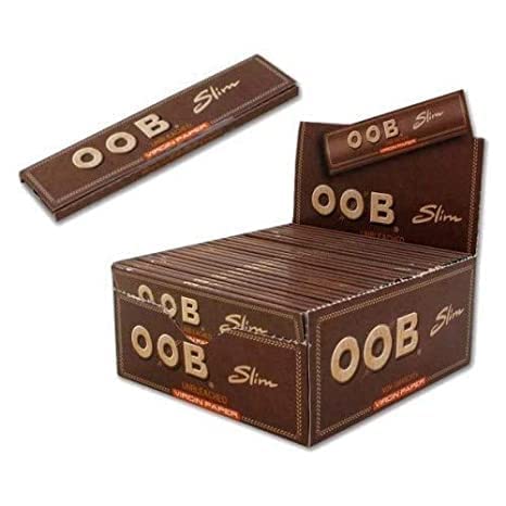 OCB Virgin Unbleached King Size Slim Rolling Papers Cigarette Papers Smoking Papers FULL BOX(Brown) - Pack of 50-image-11