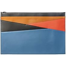 Longchamp Ruban Black Handbag Le Foulonne Bag Blue Orange Leather Wallet New