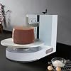 Cake Cream Spreading Machine 4-16in Cake Smooth Coating Decoration Machine, 90-220V 200W Cake Butter Cream Spreading Machine w/LCD Display, Automatic Cake Decorating Spatula Adjustable Scraper, White