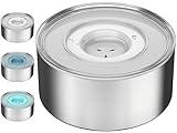 1Gallon Slobber Stopper Water Bowl for Dogs, US Patented Splash-Proof Paws Lid, 18/8 Stainless Steel, Anti-Slip Base, No Spill for Messy Large Medium Dogs, Ear Protection for Floppy-Eared Breeds
