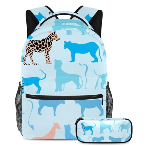 Sac à livres de voyage bleu et multicolore pour les cours et les sorties week-end