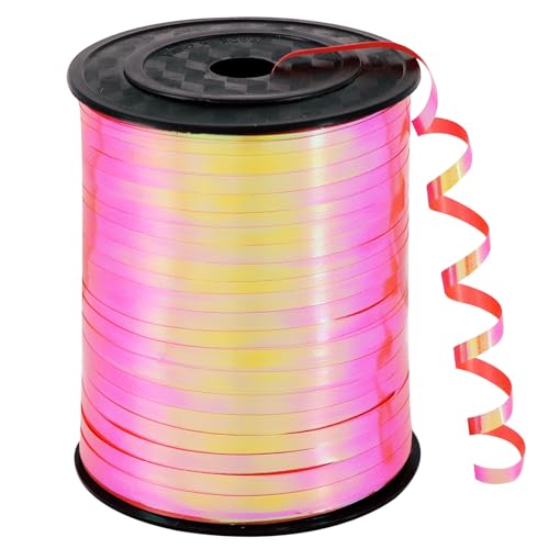 TONIFUL 500 Yards Iridescent Red Curling Ribbon Balloon String