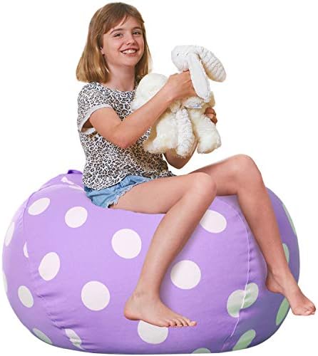 Aubliss Stuffed Animal Bean Bag Storage Chair, Beanbag Covers Only for Organizing Plush Toys, Turns into Bean Bag Seat for Kids When Filled, X-Large 48