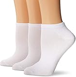 Hanes Women's Plus-Size 3 Pack Comfortsoft Extended Size Low Cut Sock, White,Extended 10-12/Shoe 8-12
