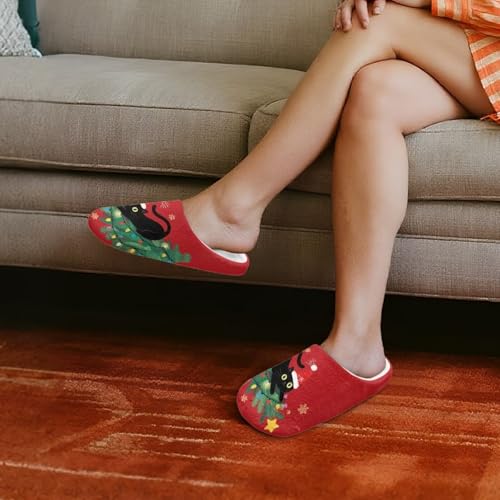 Men's Indoor Slip on Slippers with Non-Skid Sole Fuzzy Winter House Shoes Bedroom Slipper for Women Ladies3