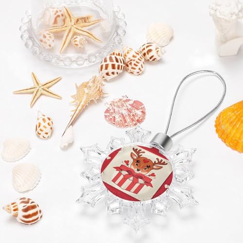 Décoration de Noël incassable faon et flocon pour sécuriser votre sapin