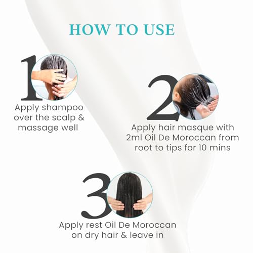 Image of O3+ Oil De Moroccan Hair Spa Kit With Argan Oil Hair Mask For All Hair Type | 40gm+23ml
