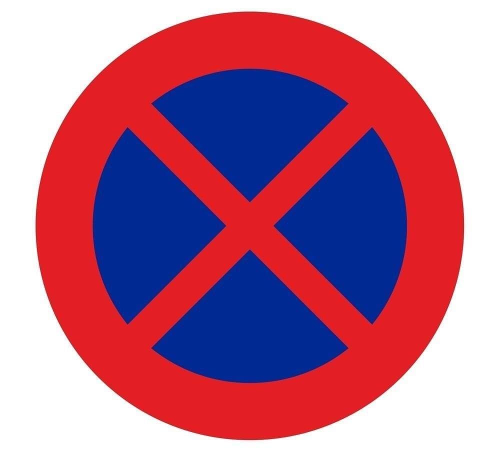 Señal Vial de Bolsa Parada Y Estacionamiento Prohibido 700 x 700 mm