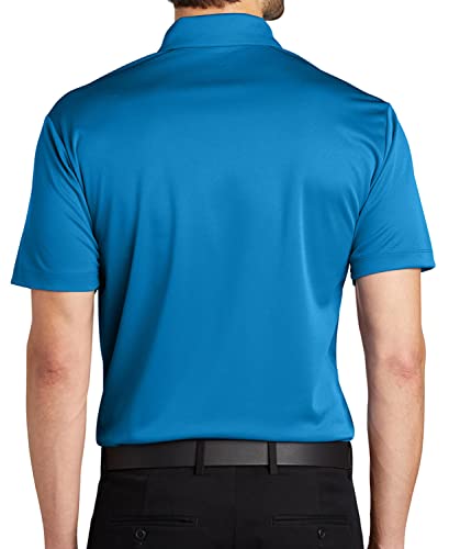 Men's Short Sleeve Moisture Wicking Polo Shirt-3XL-BrilliantBlue