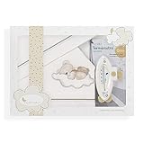 INTERBABY - Set de Sábanas Cuna Oso Nube y Termómetro Beig