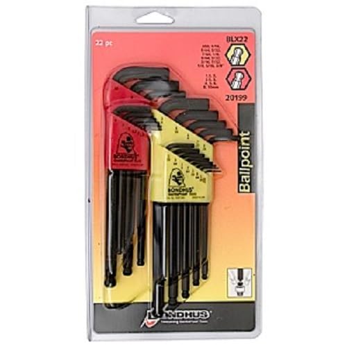 Bondhus 20199 Balldriver L-Wrench Double Pack, 10999 (1.5-10mm) and 10937 (0.050-3/8-Inch) (Twо Расk)