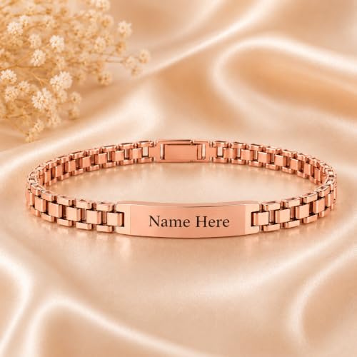Image of Personalized Bracelet For Men - Adjustable Name Engraved Stainless Steel Bracelet Custom Gift for Him