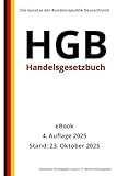 Handelsgesetzbuch - HGB, 4. Auflage 2025: Die Gesetze der Bundesrepublik Deutschland