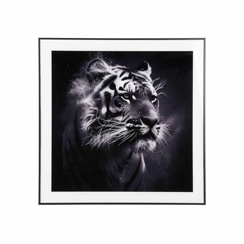 Present Time - Cadre et Photo d'art Noir et Blanc Tigre