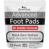 Advanced Zeolite Foot Pads: Plus Curcumin & Ginger, Effective Power Blend, Premium 20 Pack of Foot Patches