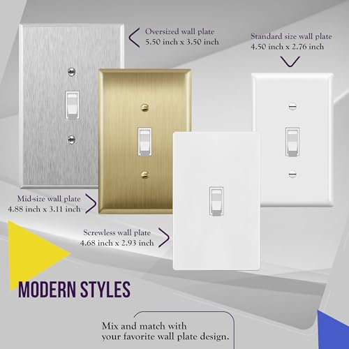ENERLITES Toggle Light Switch, 3-Way or Single Pole, 15A 120-277V, Grounding Screw, Residential Grade, UL Listed, 83150-W-10PCS, White (10 Pack) by ENERLITES - Image 7