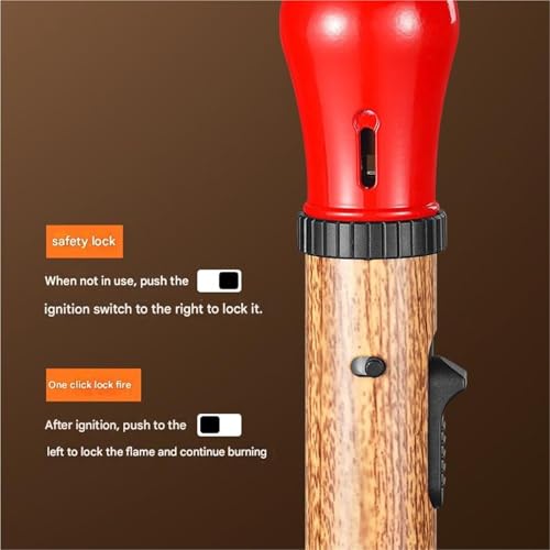 Encendedor de antorcha para camping y barbacoa con soplete resistente al viento 7