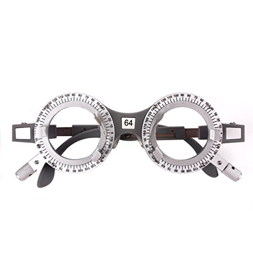 CGOLDENWALL 5 piezas gris lente óptica marco de prueba Optometry Eyeglass equipamiento 58 – 66 mm opcional, Single Head+Counter, 1