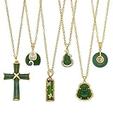 Set esteso--Include Buddha, croce, zucca, elefante, caratteri della fortuna rotondi e sezioni di bambù in una varietà di ciondoli classici che possono essere abbinati a diversi abiti e occasioni