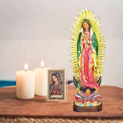 Estatua Virgen de Guadalupe Resina 20 cm miniatura 6
