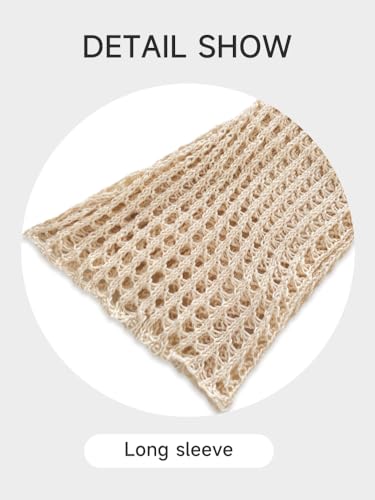 KEOMUD Crochet Crop Tops for Women Y2K Going Out Top Hollow Out Knit Bikini Beach See Through Cover Ups 2025 Fashion4