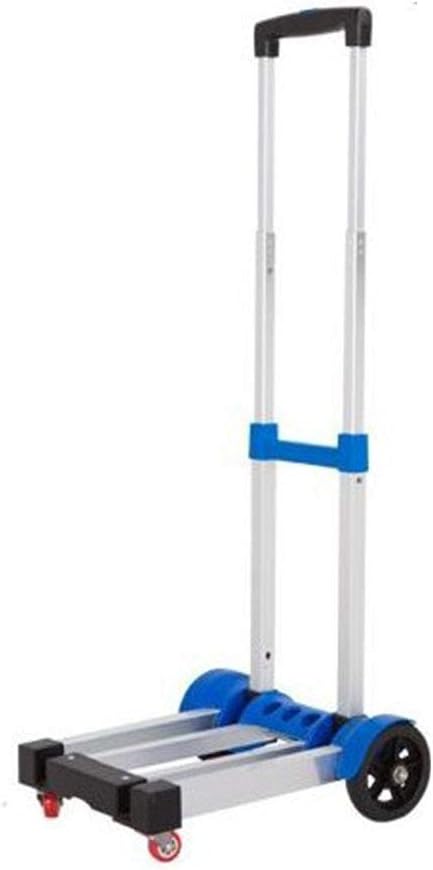 ALUS- Portable Trolley Luggage Cart Aluminum Folding Carts Grocery Shopping Carts Load Capacity 70kg