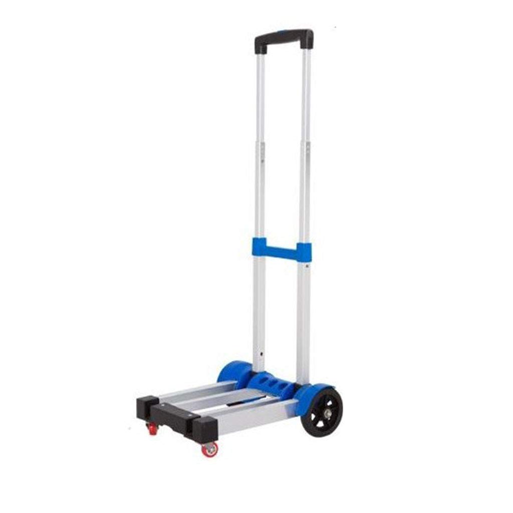 ALUS- Portable Trolley Luggage Cart Aluminum Folding Carts Grocery Shopping Carts Load Capacity 70kg