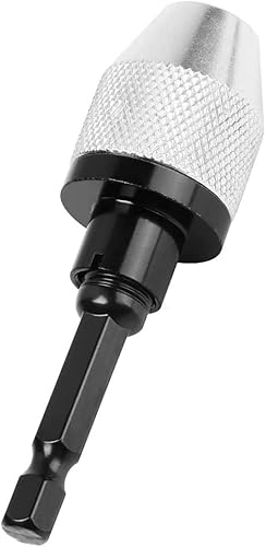 Miniatura 6 de Fixinus 2 Pieces Keyless Drill Chucks - 14 Inch Hex Shank Drill Bit Adapter, Fast Change Converter Extension Screwdriver Drill Adapter for Impact