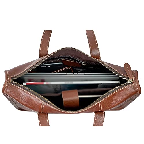 Bolso casual tipo tote y maletín de cuero para portátil 13.3" miniatura 5