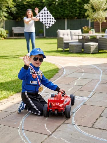 Disfraz de piloto de carrera para niños con gorra miniatura 3