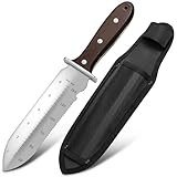 Milifox Hori Hori Gartemesser,Vielseitiges Hori Hori Messer,Das Ideale Gartengerät zum Graben,Pflanzen,Schneiden,Jäten,Erkunden der Natur und Campen
