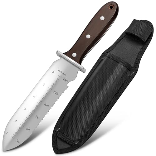 Milifox Hori Hori Couteau Jardinage,Hori Hori Polyvalent,Est Le Compagnon IdéAl pour Creuser,Planter,Couper,DéSherber,Explorer la Nature et Camper